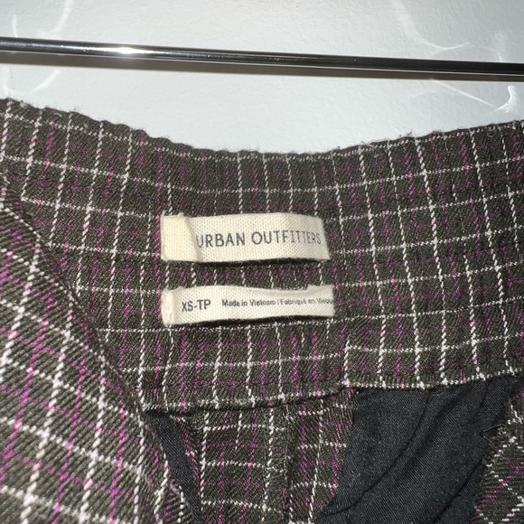 🍯 UO Plaid Purple Pleated Trousers • high-waisted • cropped • purple multi - Picture 4 of 8
